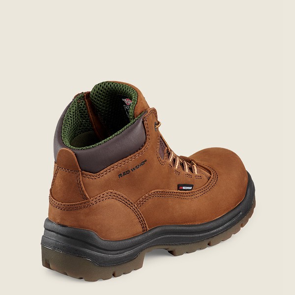 Red Wing Work Boots King Toe® - 5-inch Waterproof Safety Toe - Brown - Womens IYA678391